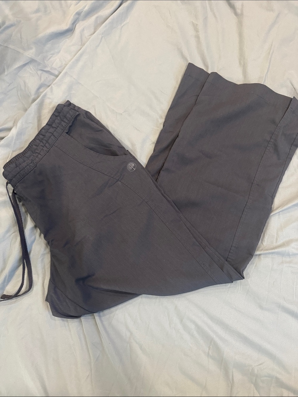 Women's Wide-Leg Drawstring Pants in Charcoal Gray